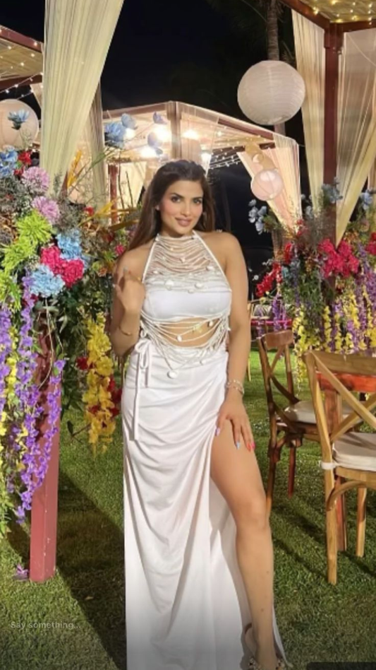 Island Goddess Drape Dress