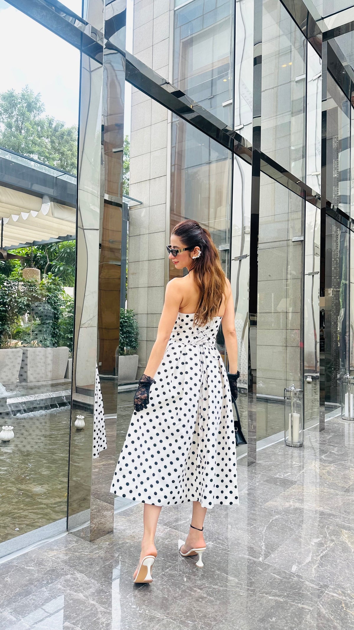 Monroe Polka Dot Midi Dress