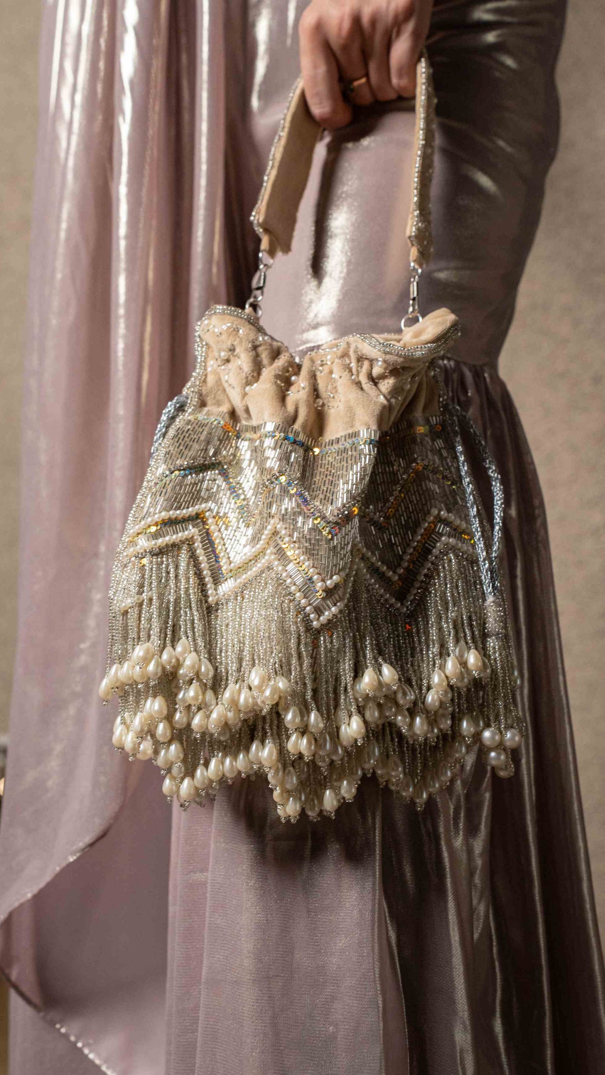 Metallic coords with shell detailing