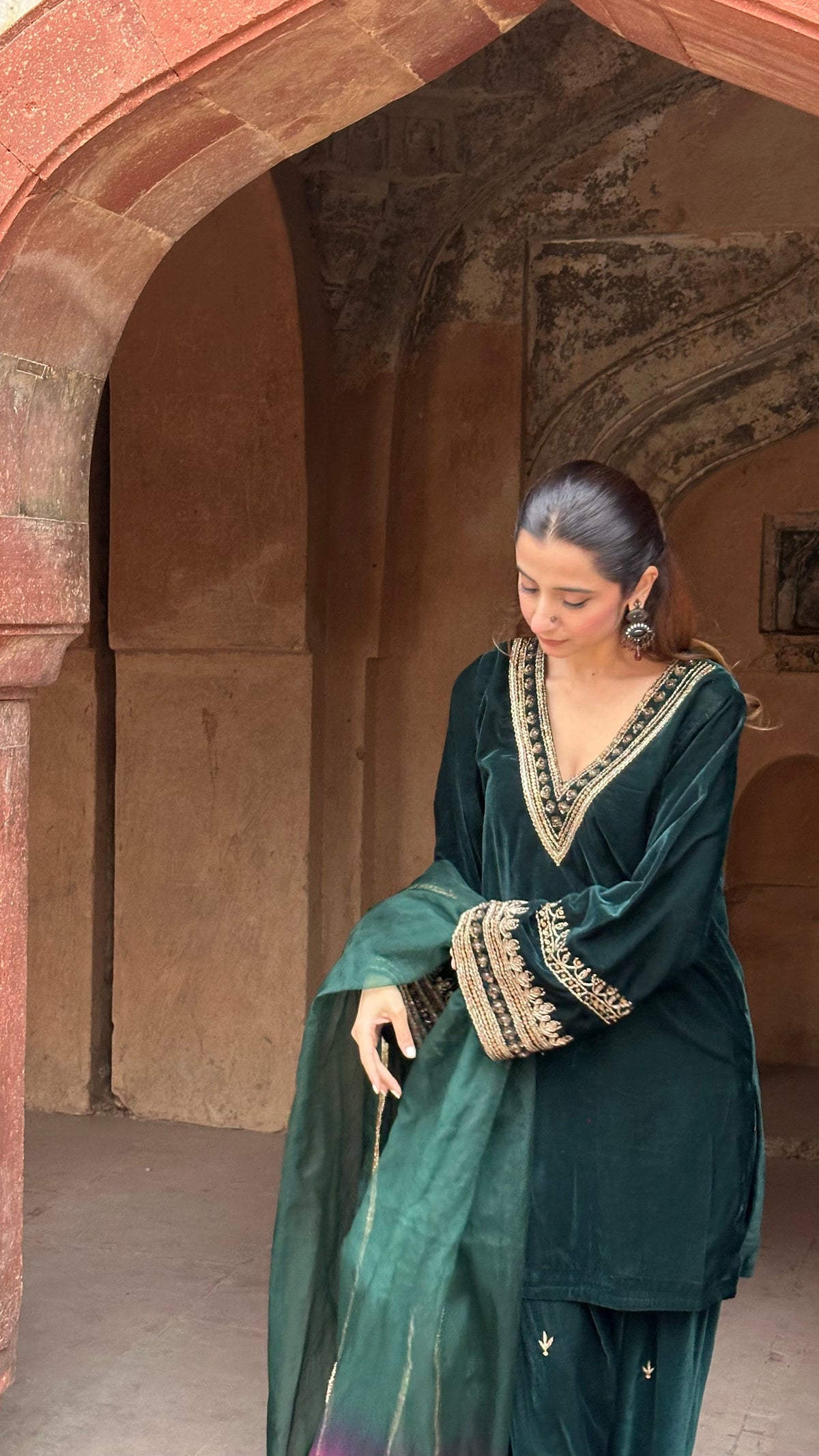 Saba Emerald Velvet suit set