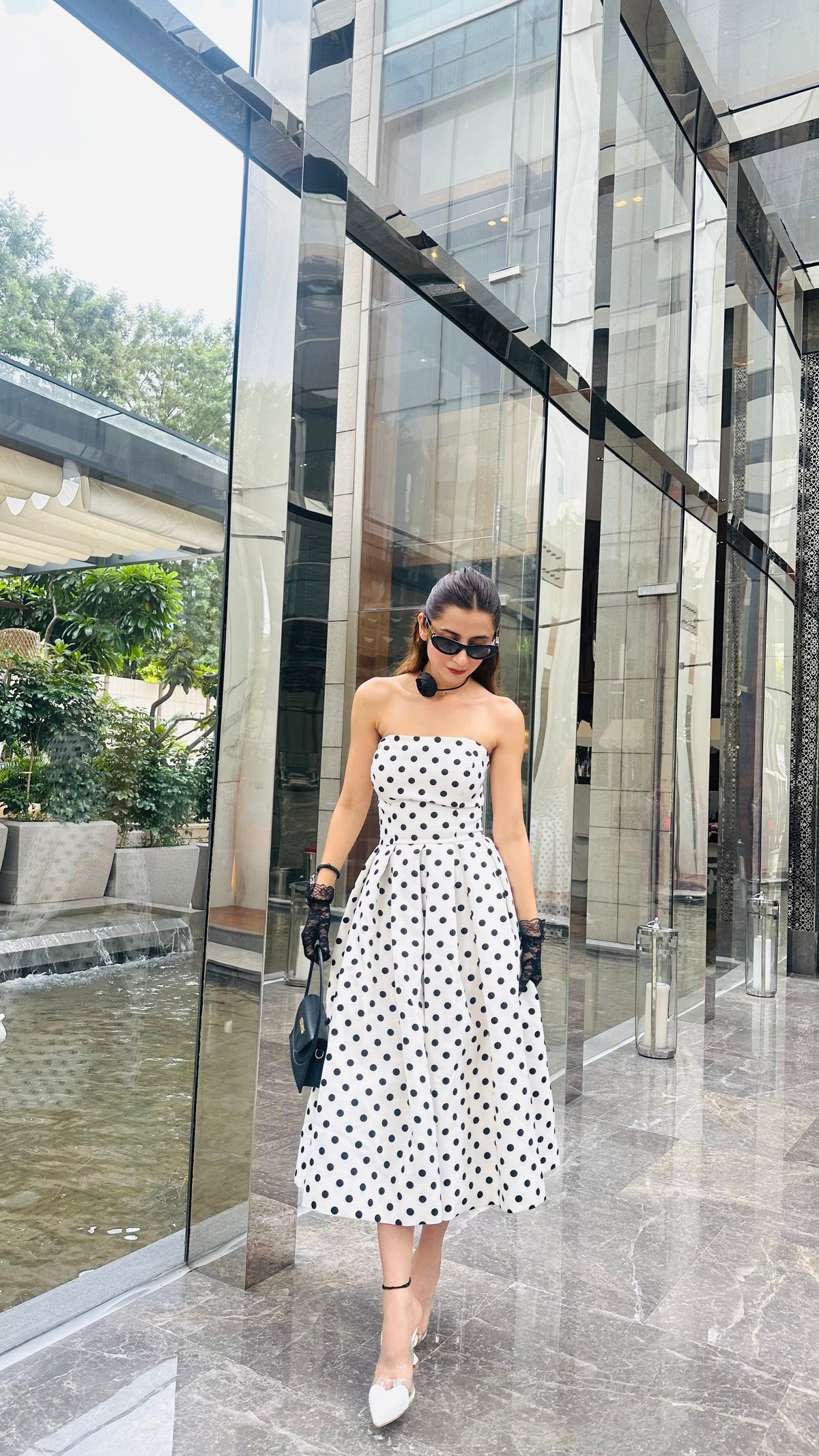 Monroe Polka Dot Midi Dress
