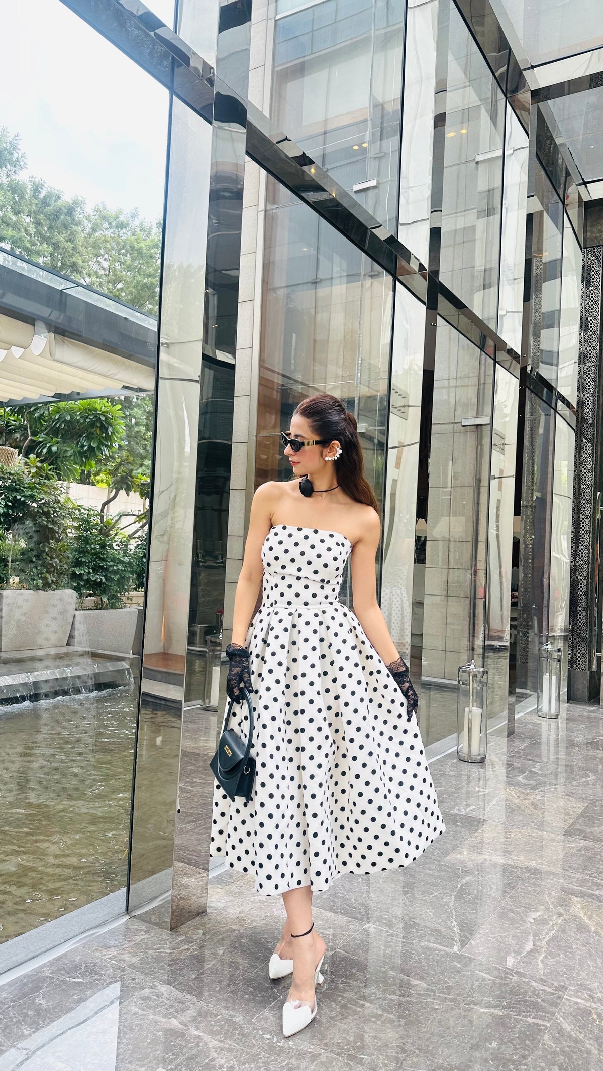 Monroe Polka Dot Midi Dress