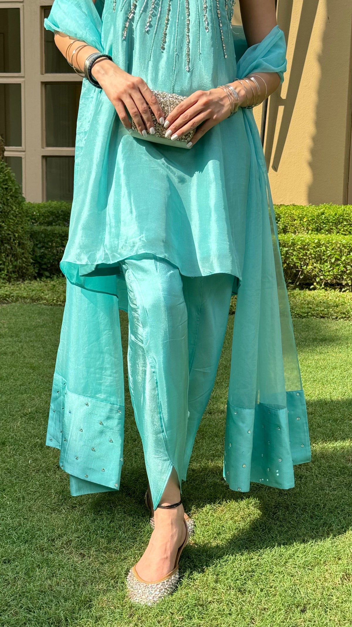 Neelam- Aqua Blue Suit set