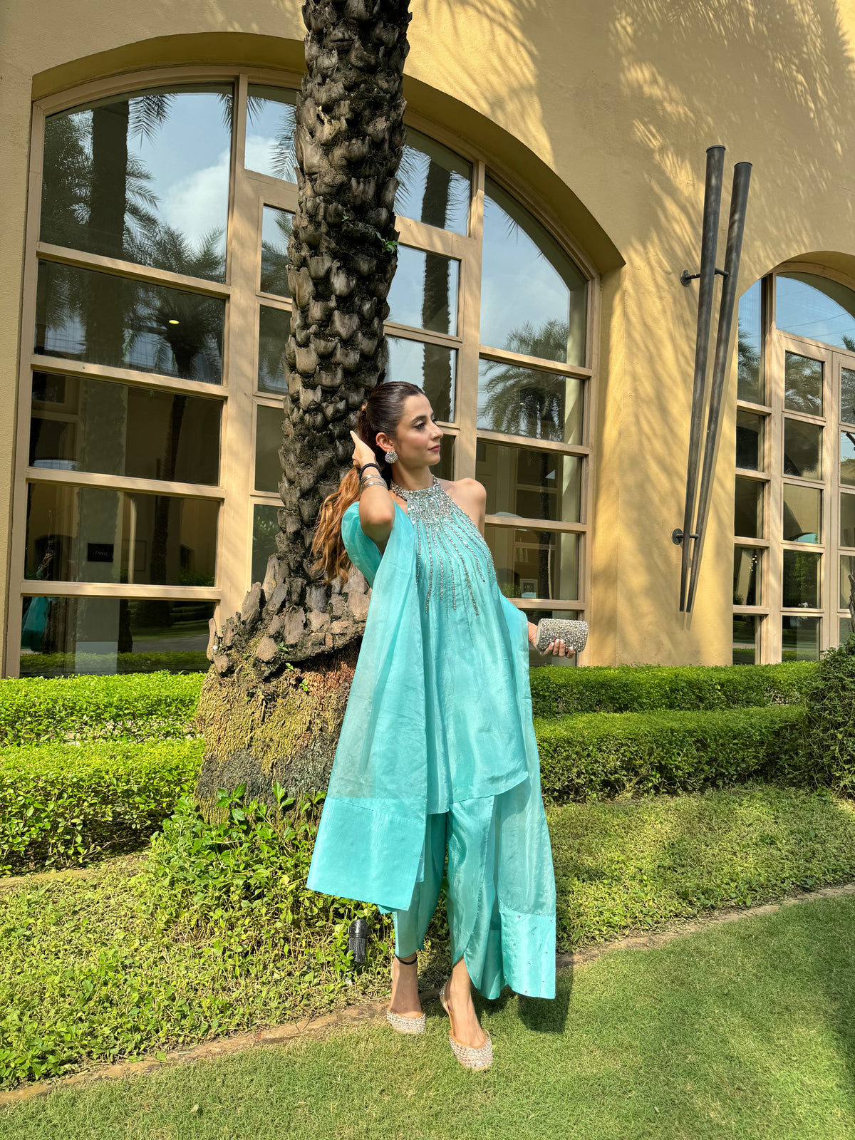 Neelam- Aqua Blue Suit set