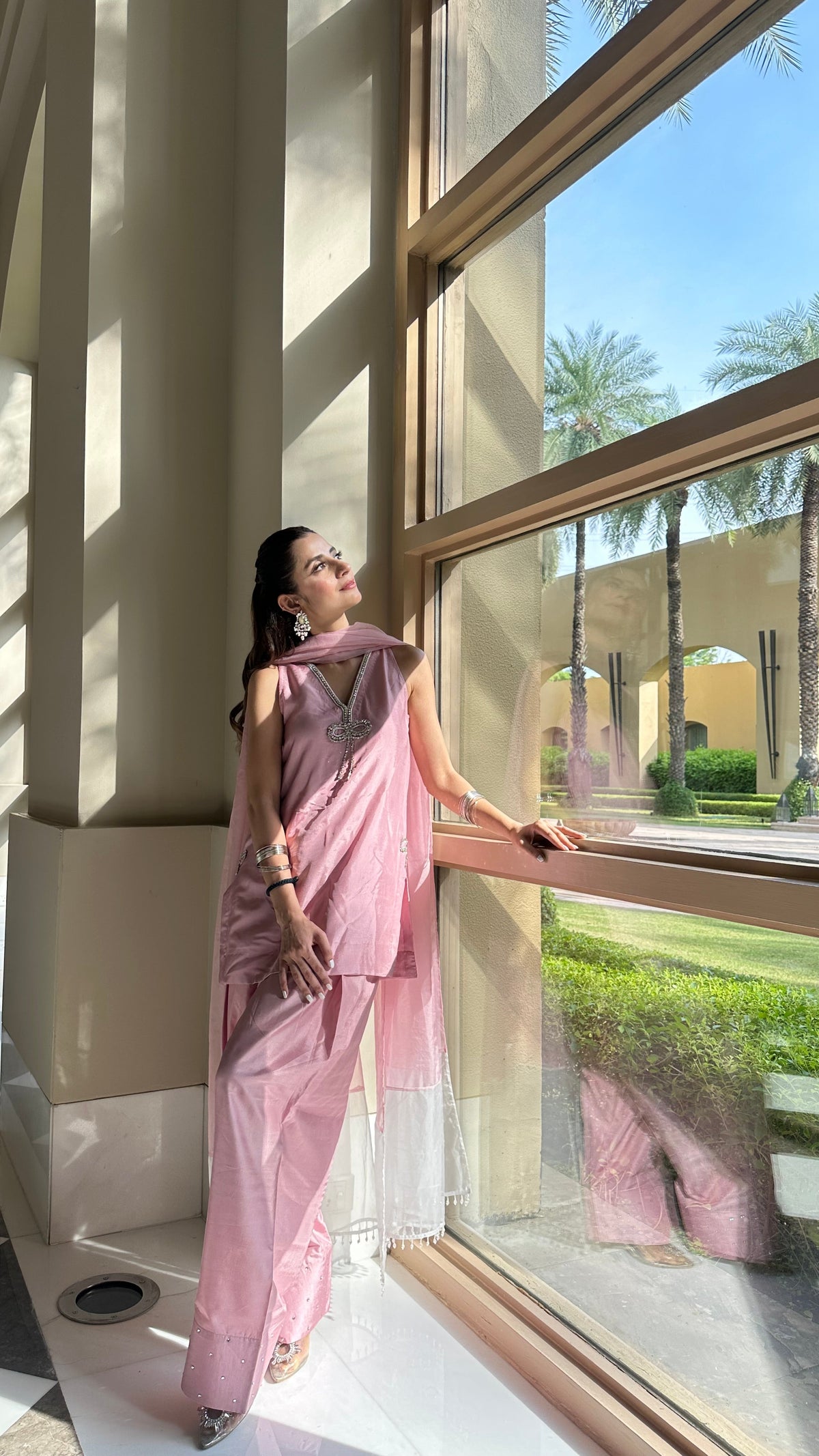 Abeer- Blush Pink Farshi Suit Set