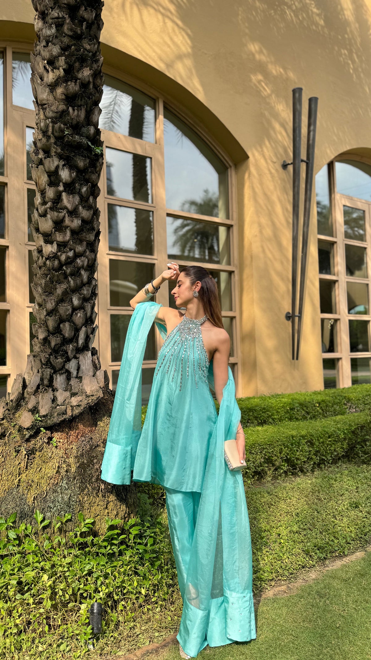 Neelam- Aqua Blue Suit set
