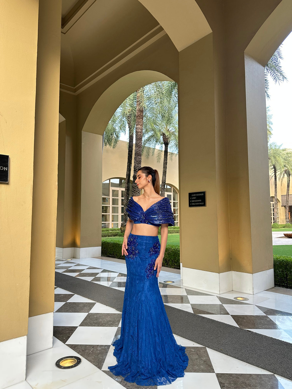 Sapphire Rhapsody – beaded coord set