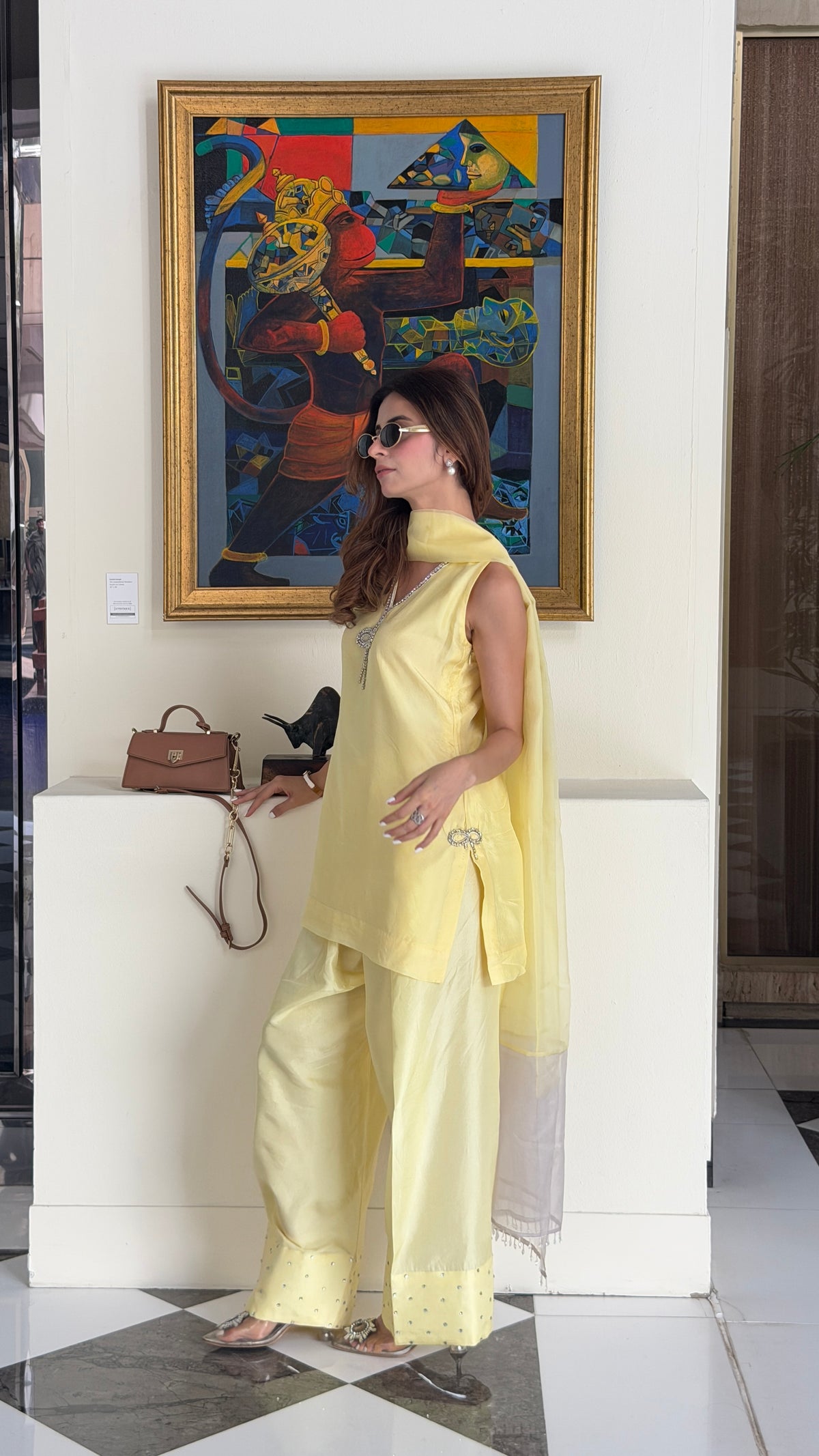 ABEER – BUTTER YELLOW FARSHI SUIT SET